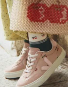Veja X KONGES SLOJD маратонки за деца от кожа розови BV0222353