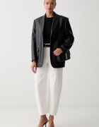 Victoria Beckham тениска дамска от памук Tilly черна 1226JTS007471A