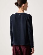 Weekend Max Mara блуза с дълги ръкави дамска от памук с еластан WKDCESTINO тъмносиня 2625946042600