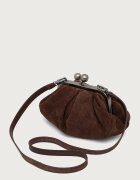 Weekend Max Mara чанта crossbody дамска от кожа WKANERINE кафява 2625516065600