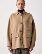 Weekend Max Mara късо палто дамско от вълна WKDFOLK бежово 2625086061600