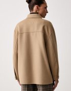 Weekend Max Mara късо палто дамско от вълна WKDFOLK бежово 2625086061600