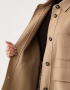 Weekend Max Mara късо палто дамско от вълна WKDFOLK бежово 2625086061600