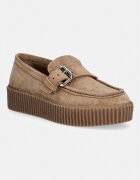 Weekend Max Mara лоуфъри дамски от велур кафяви 2625526114600