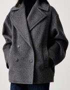 Weekend Max Mara палто дамско от вълна WKDALPE сиво 2625086032600