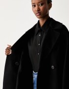 Weekend Max Mara палто дамско от вълна WKDRESINA черно 2625016021600