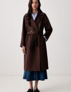Weekend Max Mara палто дамско от вълна WKDRESINA кафяво 2625016102600