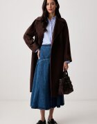 Weekend Max Mara палто дамско от вълна WKDRESINA кафяво 2625016102600