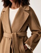 Weekend Max Mara палто дамско с вълна WKDTEMPERA кафяво 2625016072600