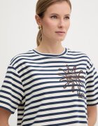 Weekend Max Mara Памучна тениска SABATO дамска в тъмносиньо 2615941112600