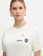 Weekend Max Mara Памучна тениска WEST дамска в бежово 2615971041600