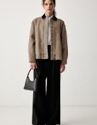Weekend Max Mara панталон дамски от вълна WKDOVVIO черен с висока талия 2625136051600