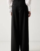 Weekend Max Mara панталон дамски от вълна WKDOVVIO черен с висока талия 2625136051600