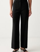 Weekend Max Mara панталон дамски от вълна WKDVISIVO черен с висока талия 2625136061600