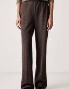 Weekend Max Mara панталон дамски с добавена вълна WKDEDITTA кафяв с висока талия 2625786012600