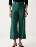 Weekend Max Mara панталон дамски с памук WKDURIAL зелен 2625136031600