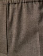 Weekend Max Mara панталон дамски с вълна WKDPETRA кафяв с висока талия 2625136052600