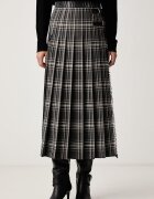 Weekend Max Mara плисирана пола с вълна WKDPRISMA сива на каре 2625106092600