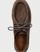 Weekend Max Mara половинки обувки дамски от велур кафяви с платформа 2625526055600