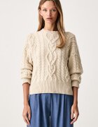 Weekend Max Mara пуловер дамски от вълна WKDALBEN бежов 2625366132600