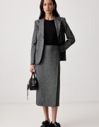 Weekend Max Mara сако дамско с добавена вълна WKDFEROCE сиво 2625916012600