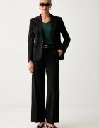 Weekend Max Mara сако с едноредно закопчаване дамско от вълна WKDLAMINE черно 2625046081600