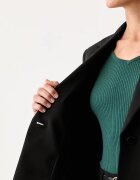 Weekend Max Mara сако с едноредно закопчаване дамско от вълна WKDLAMINE черно 2625046081600