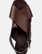 Weekend Max Mara Сандали кожени Wkaangio кафяви 2615521115600