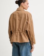 Weekend Max Mara яке тип риза дамско с лен VETTURA кафяво 2615041082600