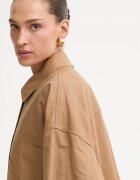 Weekend Max Mara яке тип риза дамско с лен VETTURA кафяво 2615041082600