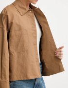 Weekend Max Mara яке тип риза дамско с лен VETTURA кафяво 2615041082600