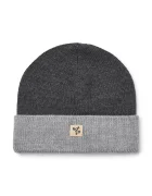 wheat шапка beanie за деца от мериносова вълна сива 7611-567