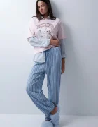 women'secret долнище на пижама дамско от памук синьо 3704542