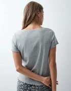 women'secret домашна блуза дамска от памук с еластан сива 3274525