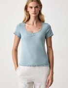 women'secret домашна тениска дамска от памук с еластан бяла 3274524