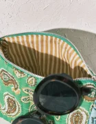 women'secret козметична чанта дамска от памук зелена 4383151