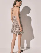 women'secret лятна рокля с вискоза кафява на каре 5543715