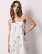 women'secret нощница дамска от памук бяла 4363638