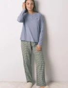 women'secret Памучна пижама в синьо от памук 3592478