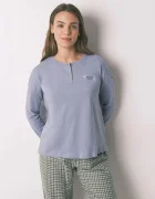 women'secret Памучна пижама в синьо от памук 3592478