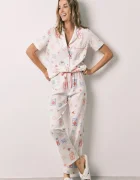 women'secret пижама дамска от памук бяла 3134043