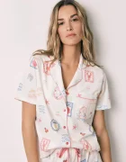 women'secret пижама дамска от памук бяла 3134043