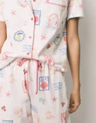 women'secret пижама дамска от памук бяла 3134043