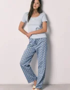 women'secret пижама дамска от памук синя 3593069