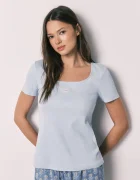 women'secret пижама дамска от памук синя 3593069