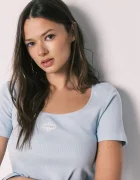 women'secret пижама дамска от памук синя 3593069
