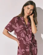 women'secret пижама дамска от вискоза бордо 3794099
