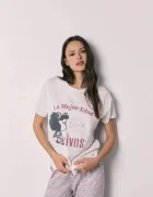 women'secret пижама от две части дамска от памук бежова 3133529