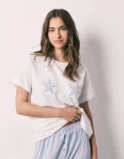 women'secret пижама от две части дамска от памук бяла 3593068