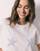 women'secret пижама от две части дамска от памук бяла 3593068